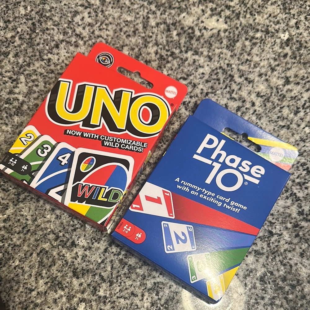 UNO and Phase 10 Card Games Set